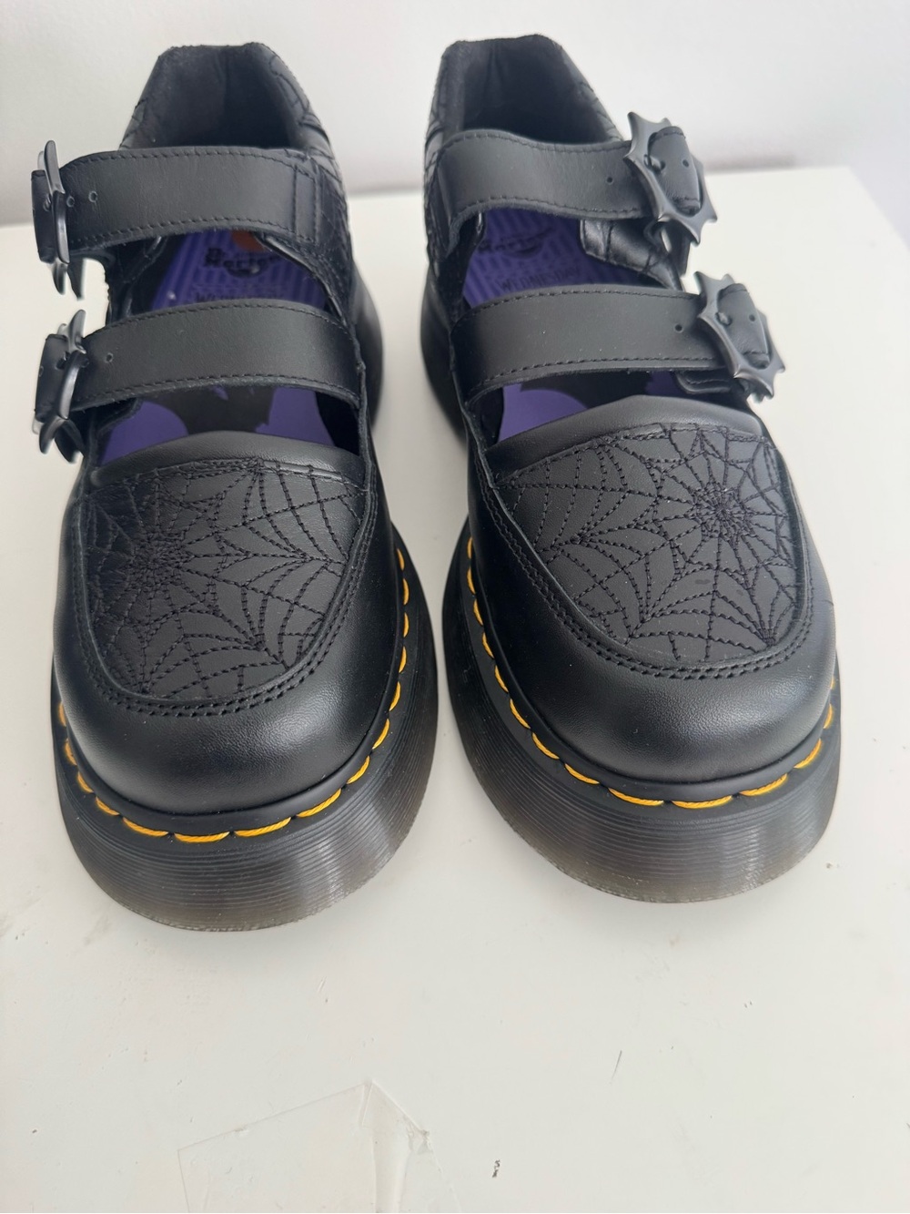 New DR. MARTENS X Wednesday Buzz Mary Jane Platform Shoes 8 - Picture 8 of 15
